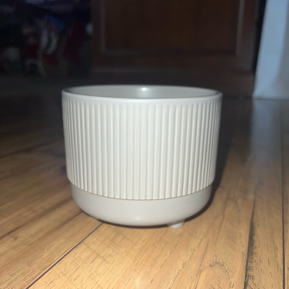 Gray flower pot